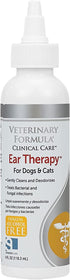 Veterinary Formula Clinical Care Ear Therapy, 4 oz. – Medicated Ear Drops to Help Relieve Bacterial and Fungal Infections in Dogs and Cats – Cleans and Deodorizes